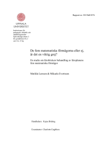 De fem matematiska förmågorna eller ej, är det en