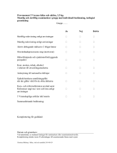Bedömningskriterier vid examinationsseminarium Fil
