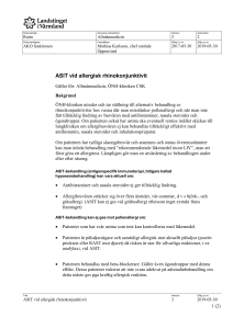 ASIT vid allergisk rhinokonjunktivit