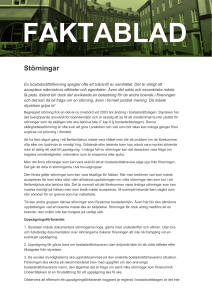 Störningar - Bostadsrätterna