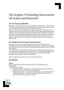 Hur kopplar (O)mänskligt lärarmaterial till skolans styrdokument