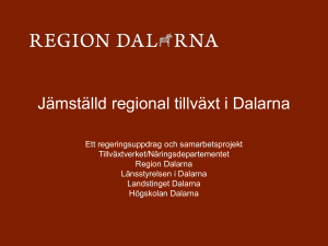 Jämställd regional tillväxt i Dalarna