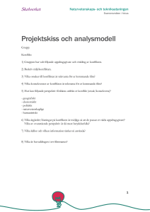 Projektskiss och analysmodell