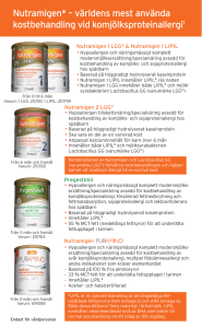 Nutramigen* – världens mest använda kostbehandling vid