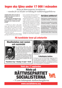 Inför minimilön (2006) - Rättvisepartiet Socialisterna