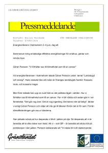 Pressmeddelande