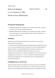 Förslag till riksdagsbeslut