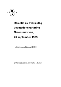 Resultat av översiktlig vegetationskartering i Örserumsviken, 23
