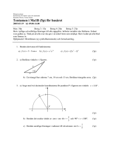 Tenta Baskurs D i Matematik