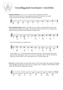 Grundläggande kunskaper i musiklära
