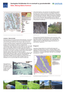 Geologiska förhållanden för en eventuell ny