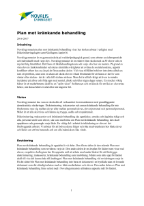 Plan mot kränkande behandling