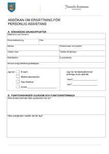 Ansökan om personlig assistans