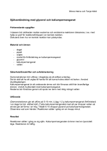 Minna Heino och Tanja Häkli Självantändning med glycerol och