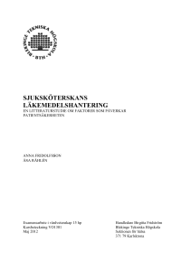sjuksköterskans läkemedelshantering