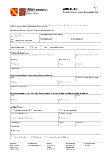 Uppgifterna kommer att registreras i miljönämndens register och