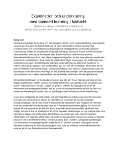 Examination och undervisning med blended learning i MAGA44