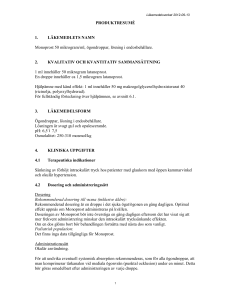 Monoprost ® produktresumé.