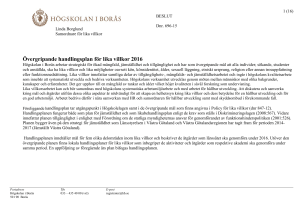 Handlingsplan för lika villkor 2016