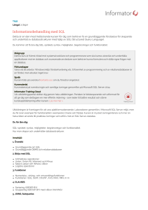 Informationsbehandling med SQL