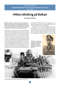 Hitlers blixtkrig på Balkan