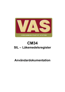 SIL – Läkemedelsregister Användardokumentation