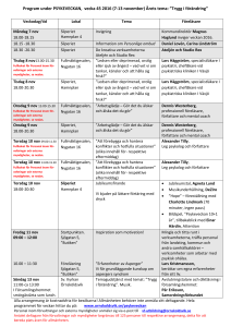 Program Psykeveckan 2016