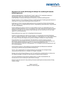 Styrelsens förslag om riktlinjer för ersättning till ledande