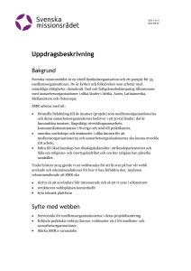 Uppdragsbeskrivning - Svenska missionsrådet