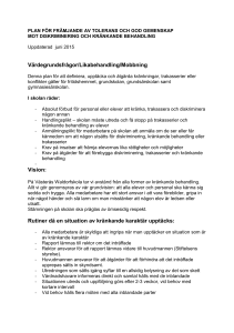 Plan för främjande av god ton och tolerans, mot diskriminering och