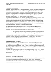 UPPGIFT 1 Vad är informationsteknik? Begreppet