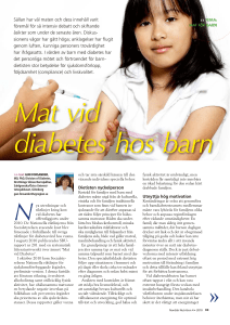 Mat vid diabetes hos barn