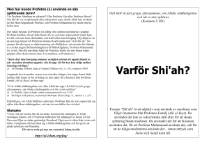 Varför Shi`ah? - Al