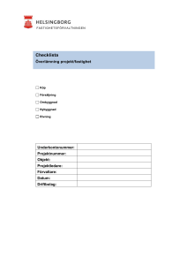 Checklista Överlämning projekt_fastighet