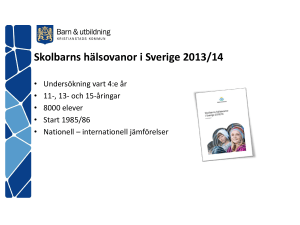 Skolbarns hälsovanor i Sverige 2013/14