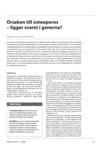 Orsaken till osteoporos – ligger svaret i generna?