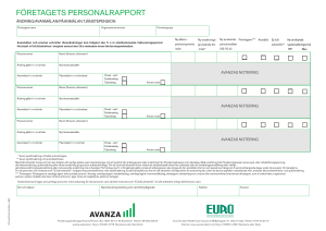 Personalrapport ändring/avanmälan