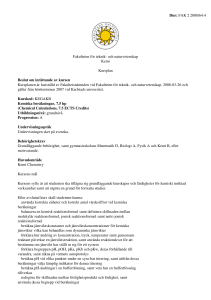 Kursplan - Karlstads universitet