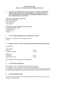 BIPACKSEDEL FÖR Finadyne vet. 50 mg/ml pour