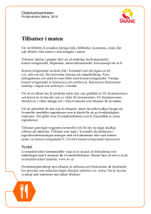 Tillsatser i maten