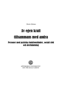 Av egen kraft tillsammans med andra - GUPEA