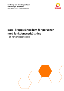 FoU-rapport 7/2015 Basal kroppskännedom för personer