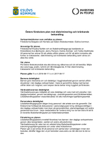 Plan mot diskriminering och kränkande behandling