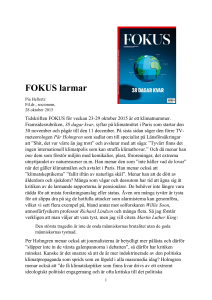 FOKUS larmar - Pia Hellertz