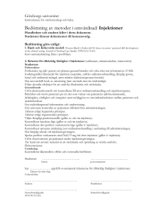 Bedömning av metoder i omvårdnad: Injektioner