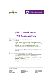 FACIT Kunskapstest PTS Bredbandsskola - Post