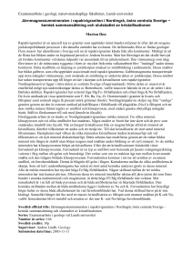 Examensarbete i geologi, naturvetenskapliga