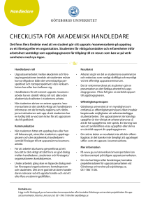checklista för akademisk handledare
