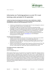 Information om Teckningsoptioner av serie TO 1 med