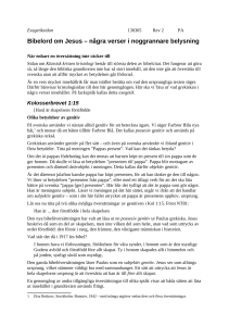 Bibelord om Jesus – några verser i noggrannare belysning